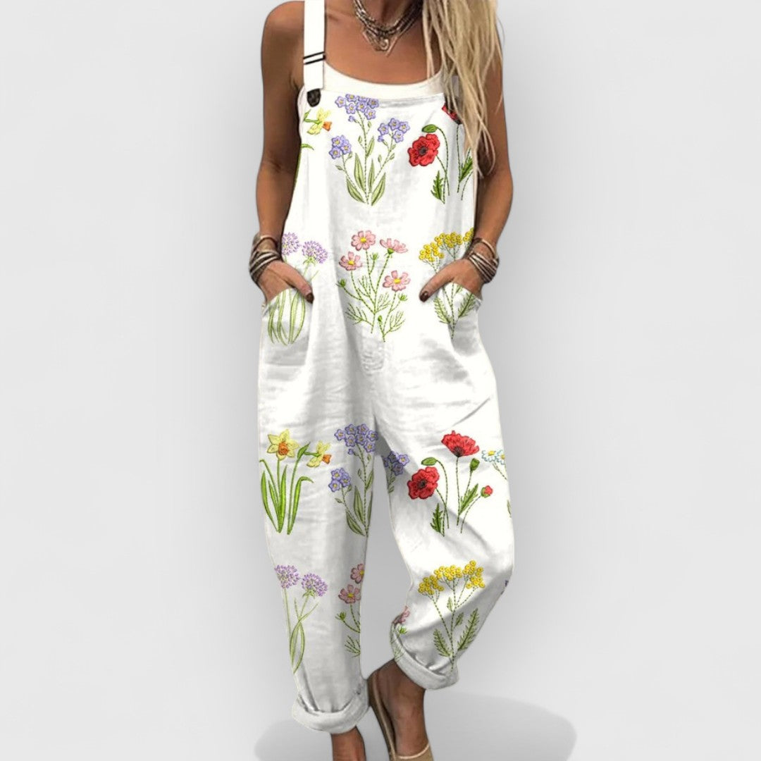 Berlinda | Retro Floral Jumpsuit
