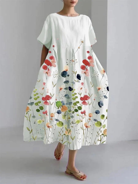 CATERINA | Summer Floral Dress with Flattering Cut and Freedom of Movement