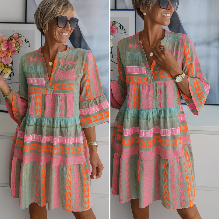 Stacy - Embroidered Summer Dress Mini