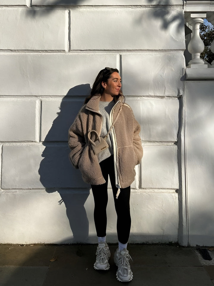 Sophie – Soft teddy coat