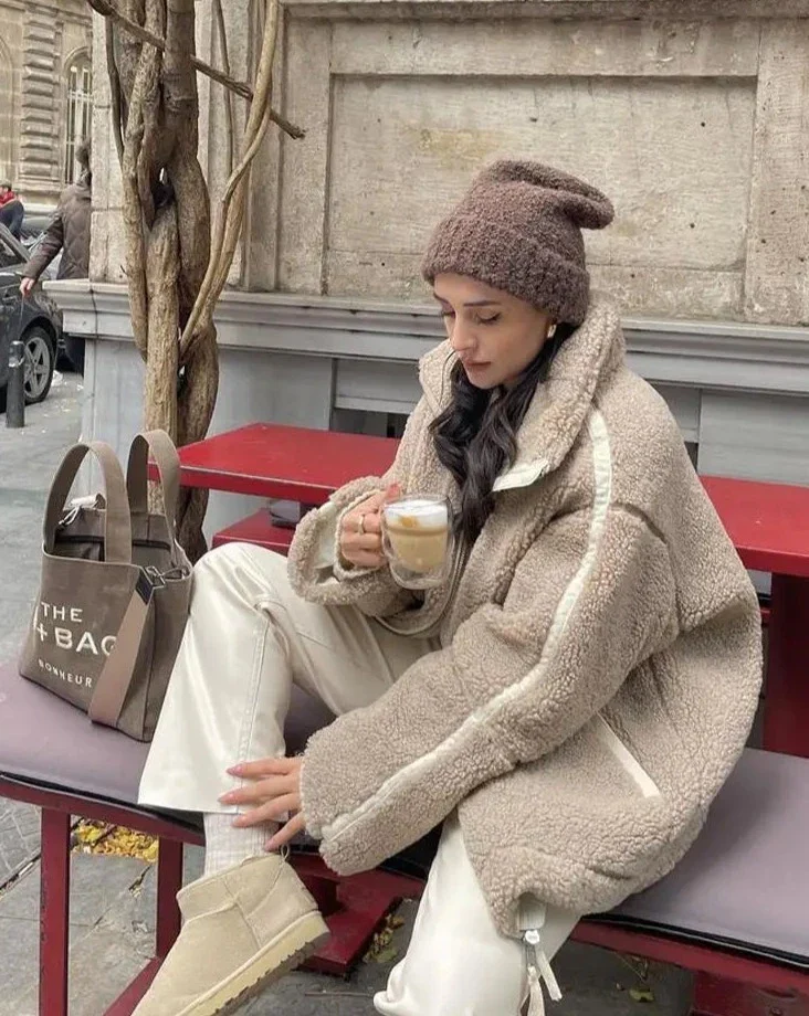 Sophie – Soft teddy coat