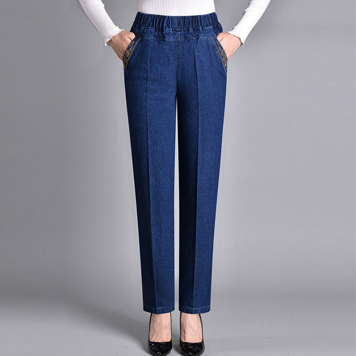 Savannah | Women's jeans with side pockets and elastic waistband