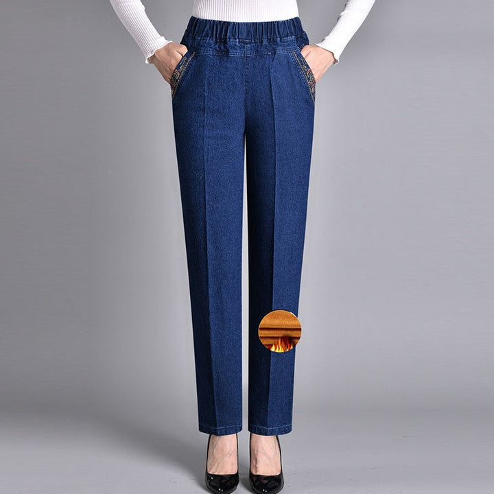 Savannah | Women's jeans with side pockets and elastic waistband