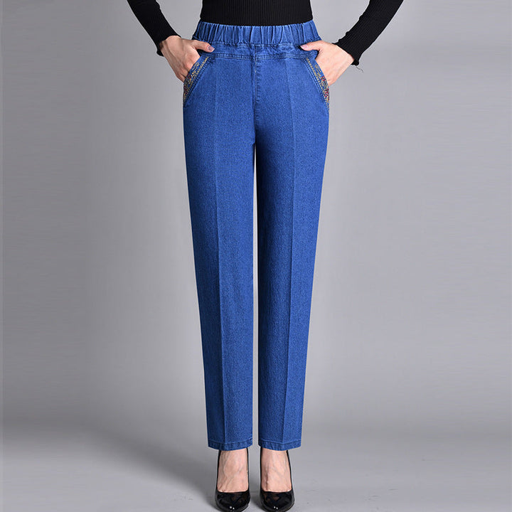 Savannah | Women's jeans with side pockets and elastic waistband