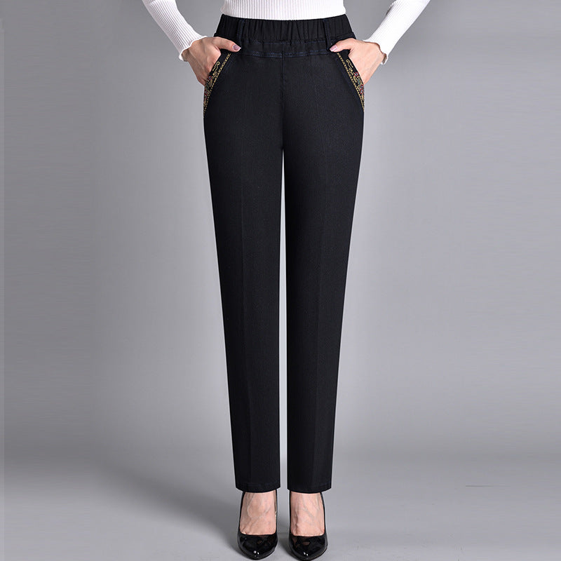 Savannah | Women's jeans with side pockets and elastic waistband