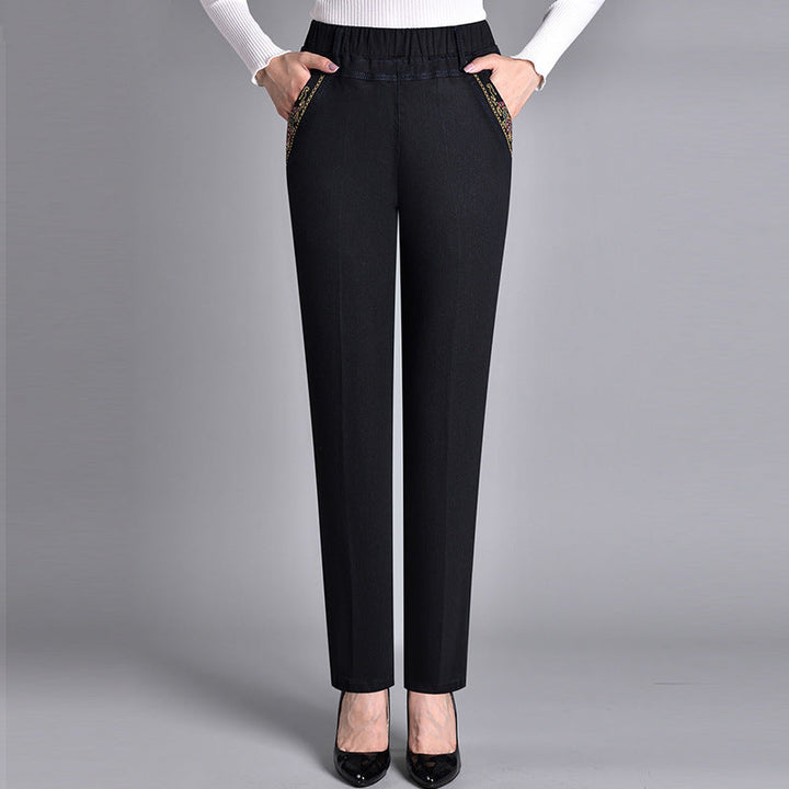 Savannah | Women's jeans with side pockets and elastic waistband