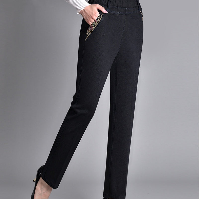 Savannah | Women's jeans with side pockets and elastic waistband