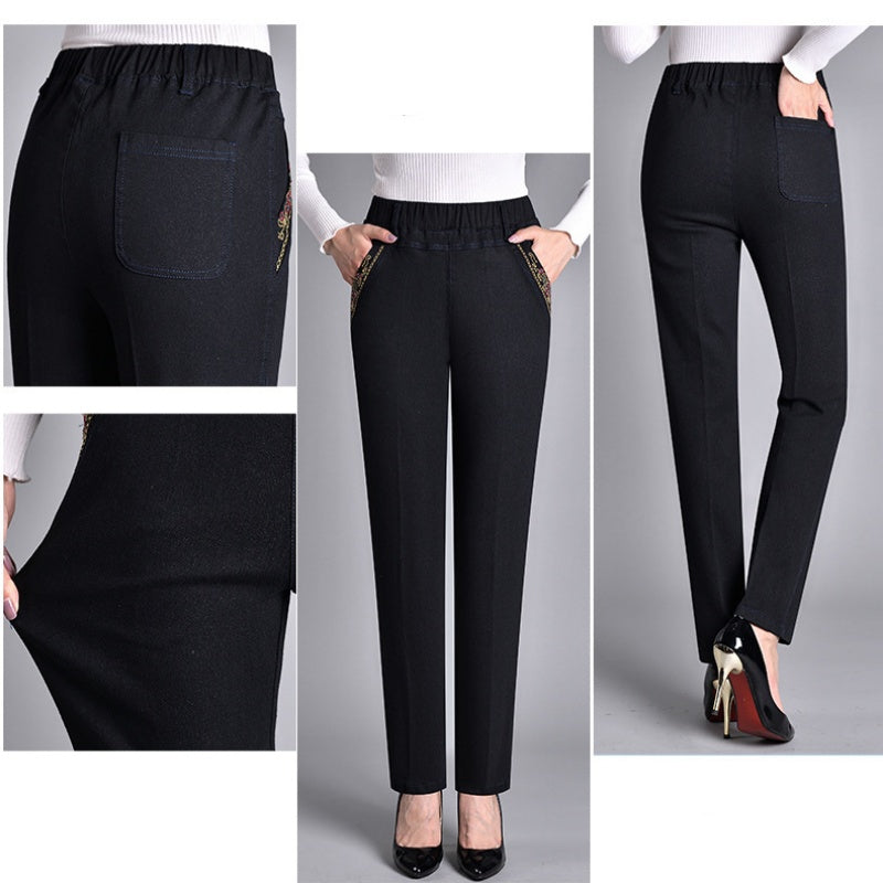 Savannah | Women's jeans with side pockets and elastic waistband
